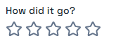 A Rating component in a published form.