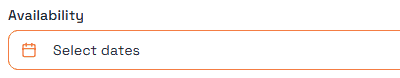 A Date Range component in a published form.