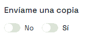 Un componente Booleano en un formulario publicado.