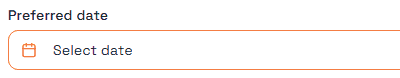 A Date Picker component in a published form.