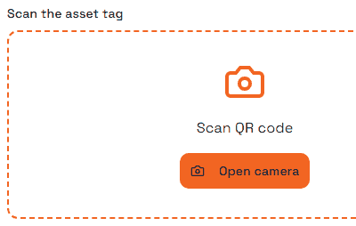 A QR Scanner component in a published form.