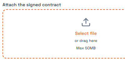A File component in a published form.