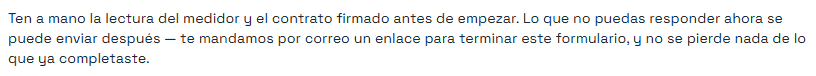 Un bloque de Texto en un formulario publicado.